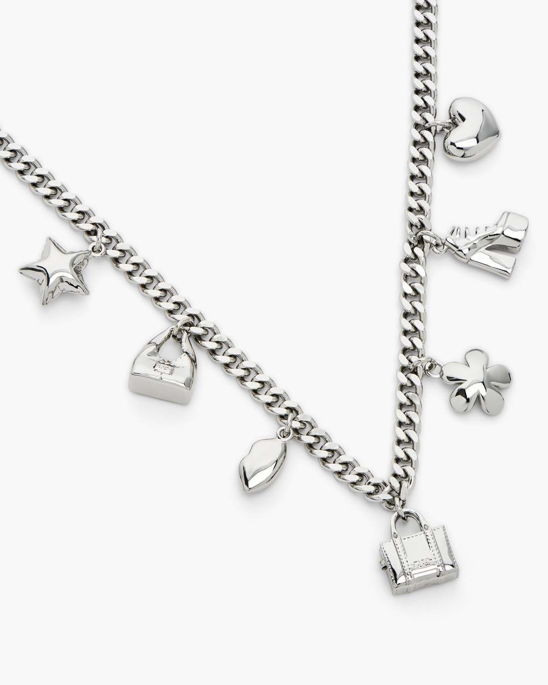 Marc Jacobs Sale - The Mini Icon Charm Necklace Light Antique Silver