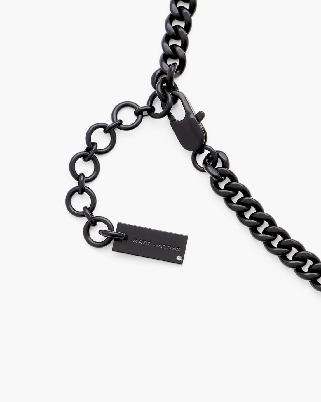 Marc Jacobs Sale - Mini Icon Pave Charm Necklace Black/Black Crystal
