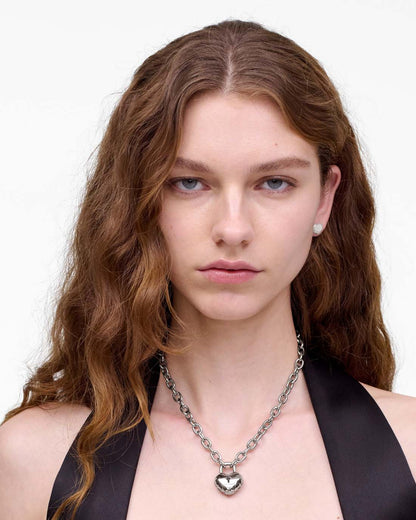 Marc Jacobs Special Offer - The Heart Balloon Necklace Light Antique Silver