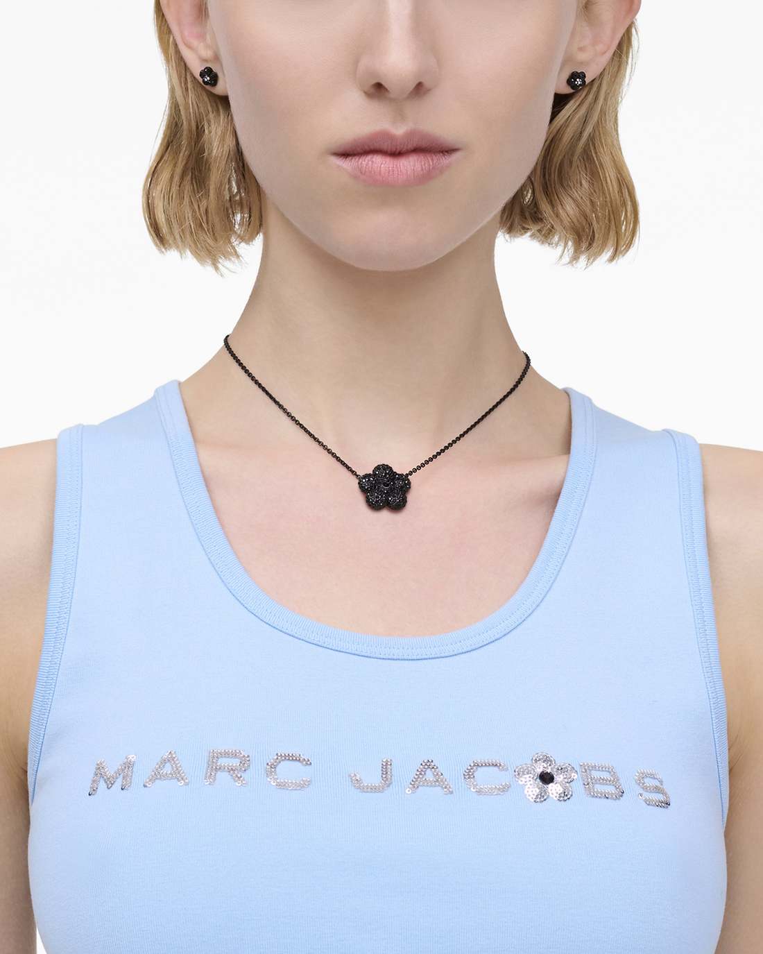 Marc Jacobs Latest - The Daisy Pave Necklace Black/Black Crystal