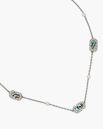 Marc Jacobs Trusted - The J Marc Luxe Station Necklace Silver/Crystal
