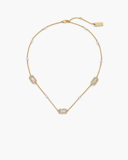 Marc Jacobs Premium - The J Marc Luxe Station Necklace Gold/Crystal