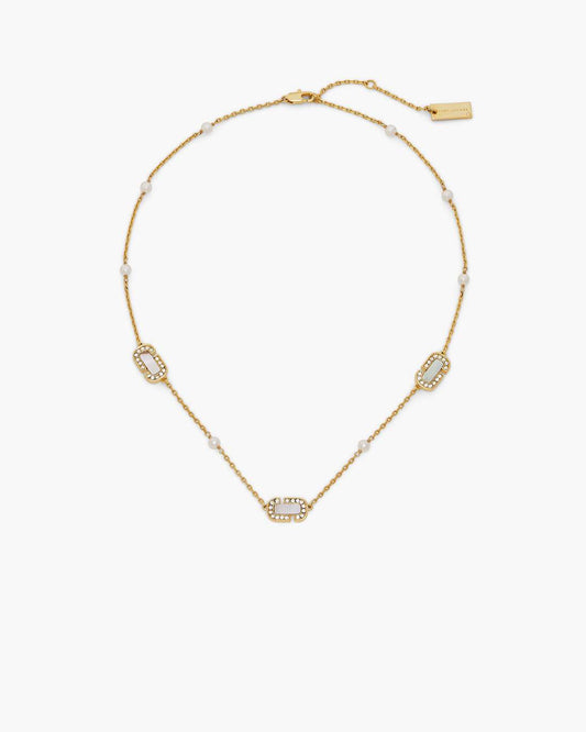 Marc Jacobs Premium - The J Marc Luxe Station Necklace Gold/Crystal
