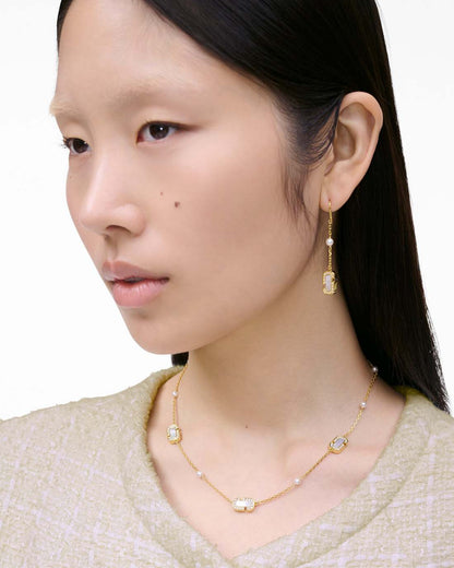 Marc Jacobs Premium - The J Marc Luxe Station Necklace Gold/Crystal