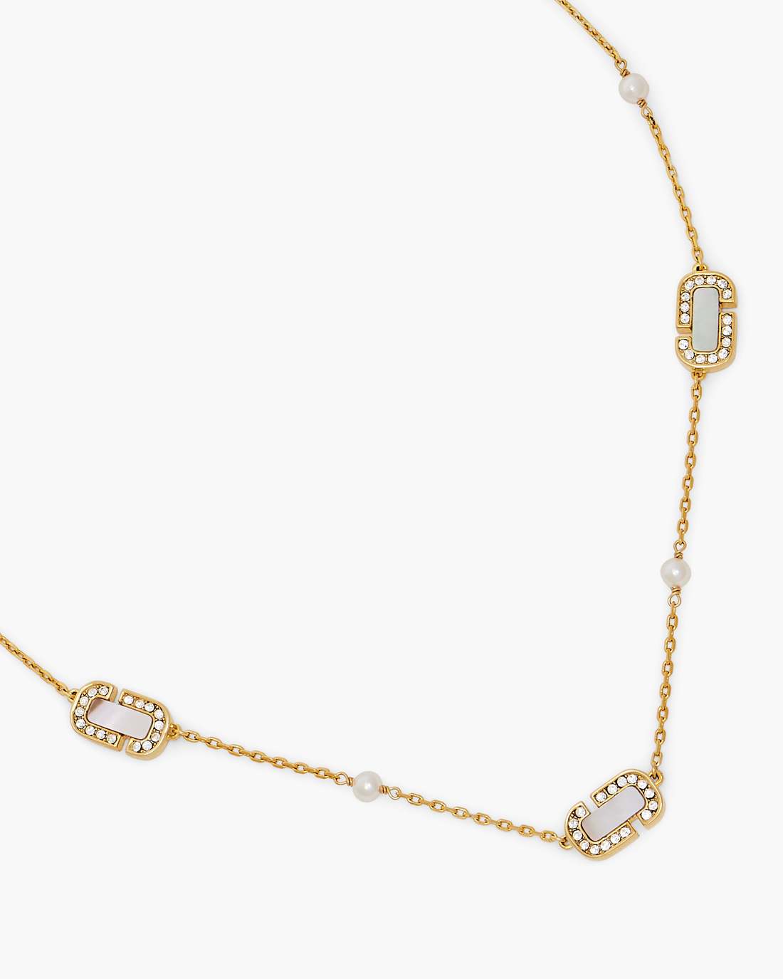 Marc Jacobs Premium - The J Marc Luxe Station Necklace Gold/Crystal