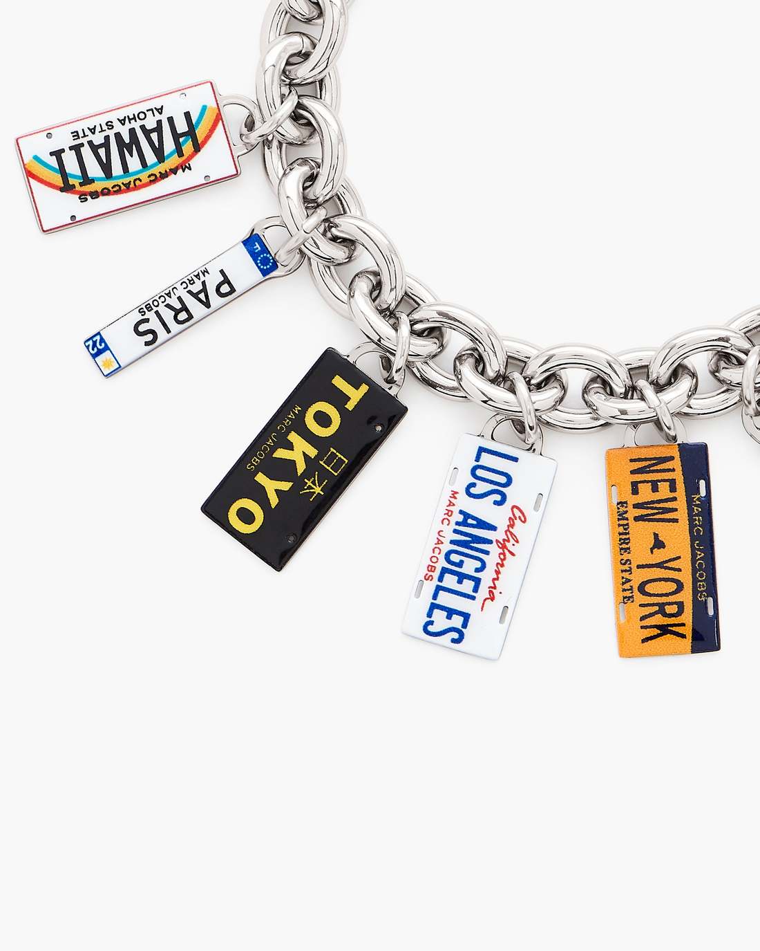 Marc Jacobs Best Price - The Cities License Plate Charm Bracelet Silver/Multi