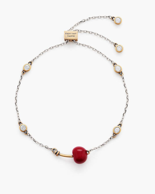 Marc Jacobs Classic - The Cherry Slider Bracelet Silver/Red