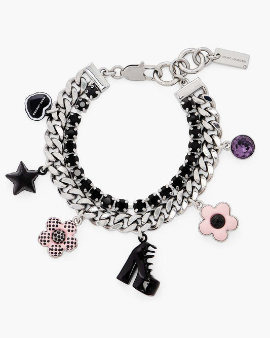 Marc Jacobs Best Price - The Mini Icon Dot Charm Bracelet Silver/Multi