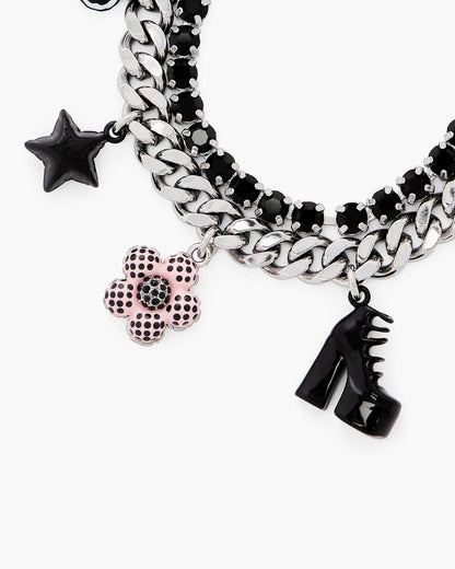 Marc Jacobs Best Price - The Mini Icon Dot Charm Bracelet Silver/Multi
