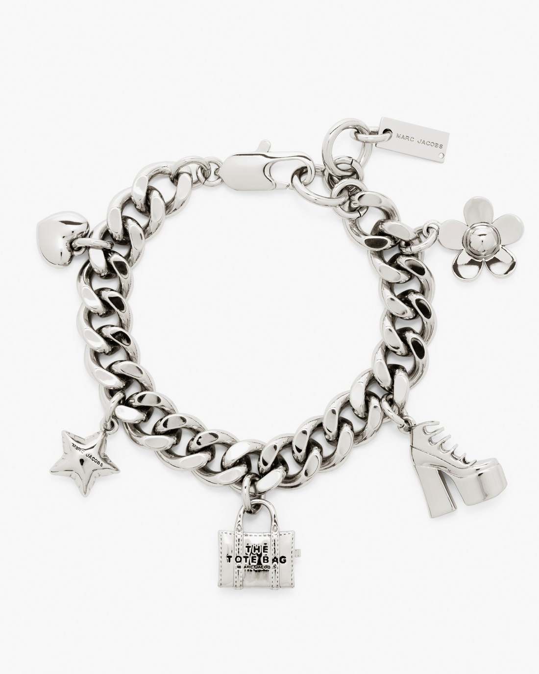 Marc Jacobs Best Seller - The Mini Icon Charm Bracelet Light Antique Silver
