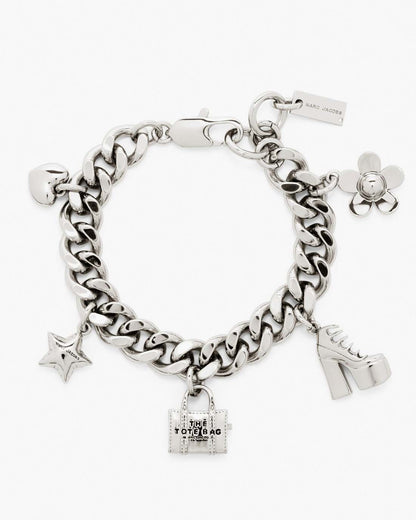 Marc Jacobs Best Seller - The Mini Icon Charm Bracelet Light Antique Silver