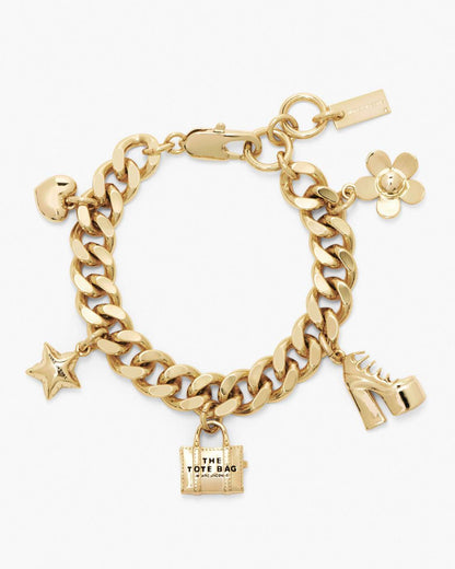 Marc Jacobs Best Price - The Mini Icon Charm Bracelet Light Antique Gold