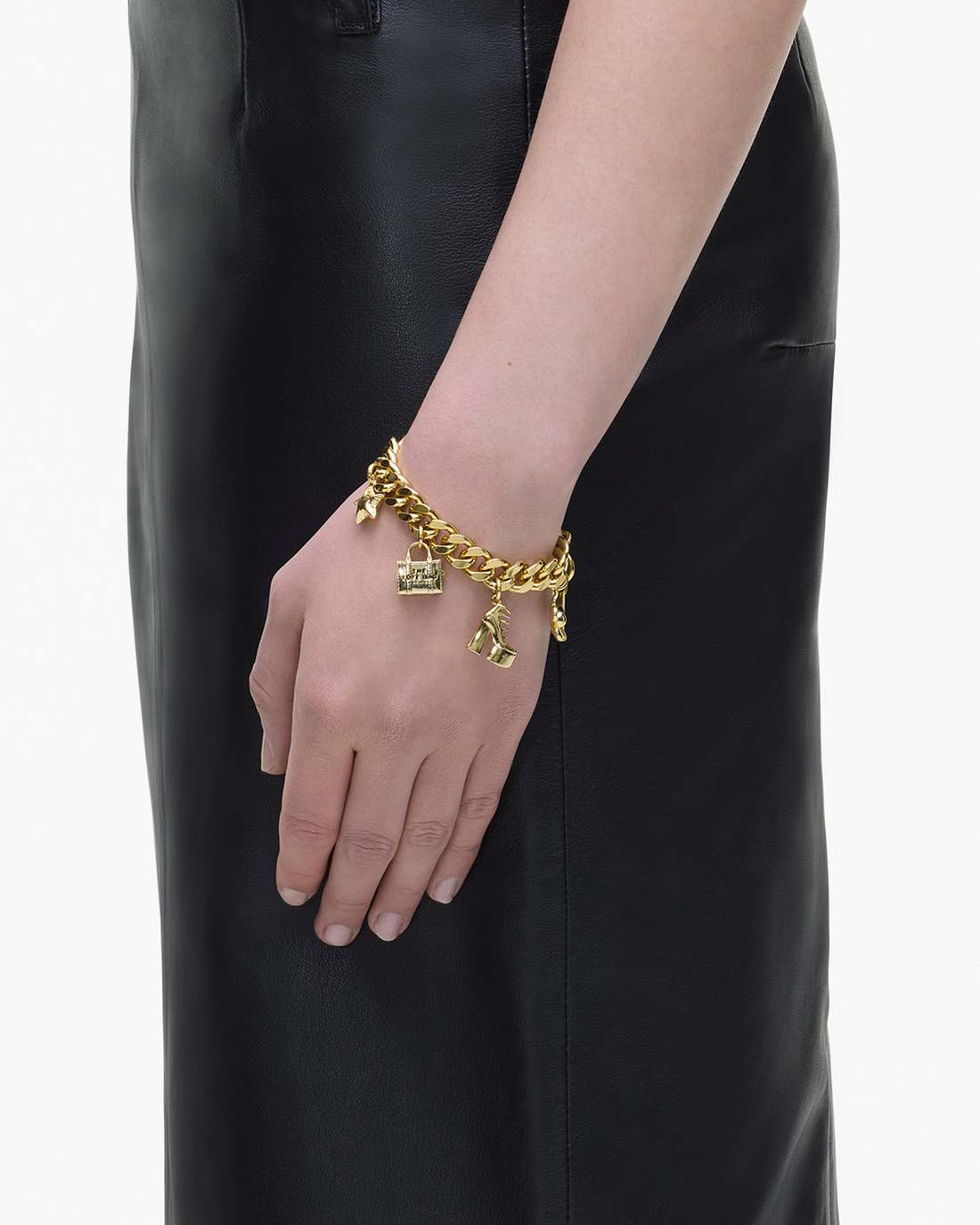 Marc Jacobs Best Price - The Mini Icon Charm Bracelet Light Antique Gold