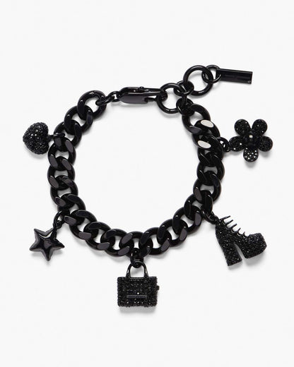 Marc Jacobs Deals - The Pave Mini Icon Charm Bracelet Black/Black Crystal