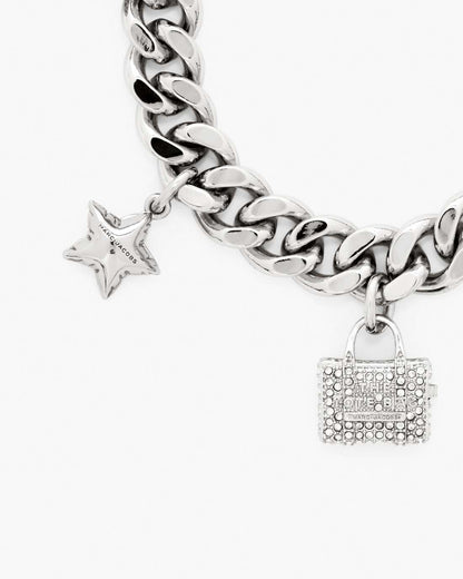 Marc Jacobs Premium - The Pave Mini Icon Charm Bracelet Silver/Crystal