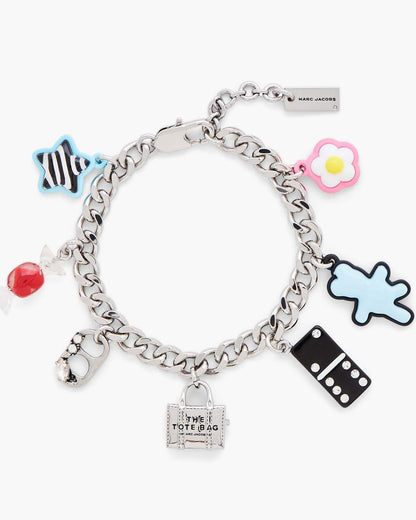 Marc Jacobs Featured - The Sticker Charm Bracelet Silver Multi