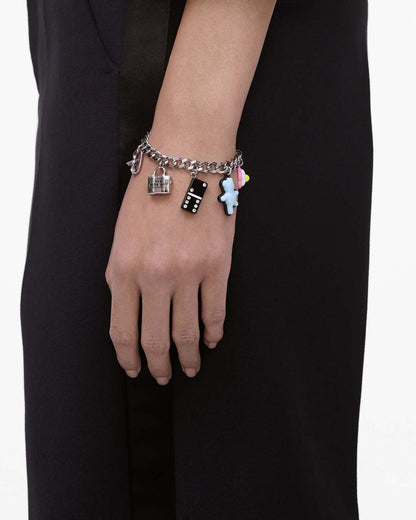 Marc Jacobs Featured - The Sticker Charm Bracelet Silver Multi