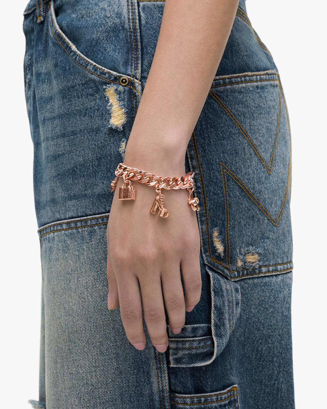 Marc Jacobs Latest - The Mini Icon Charm Bracelet Antique Rose Gold