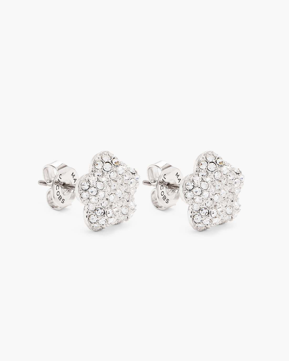 Marc Jacobs Sale - The Daisy Pave Stud Earrings Silver/Crystal