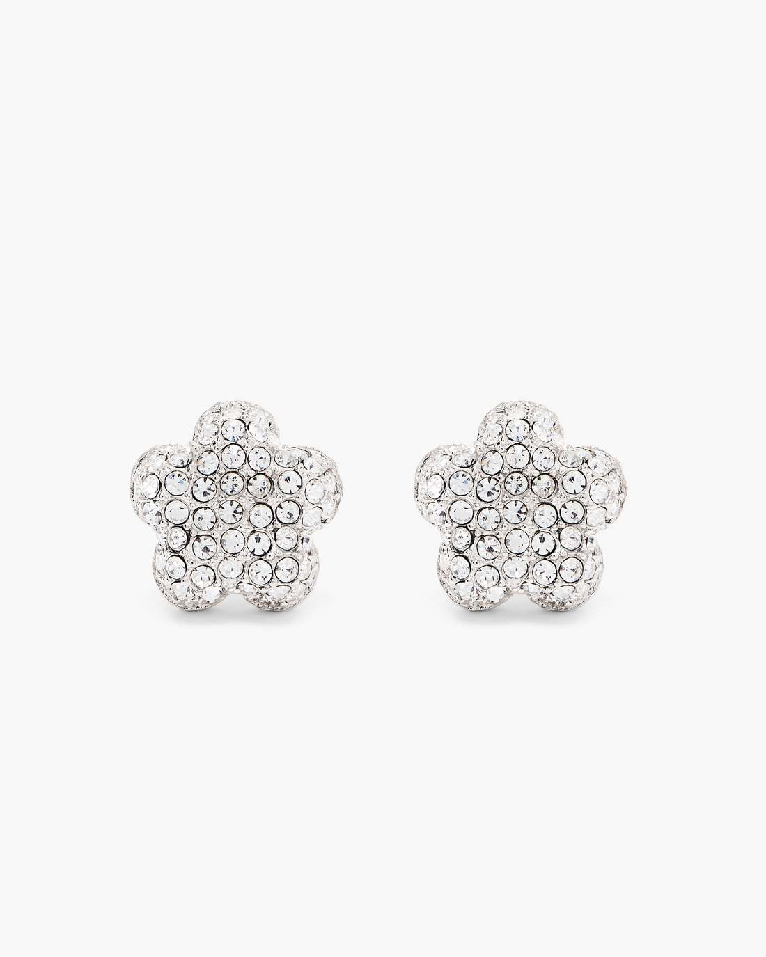 Marc Jacobs Sale - The Daisy Pave Stud Earrings Silver/Crystal