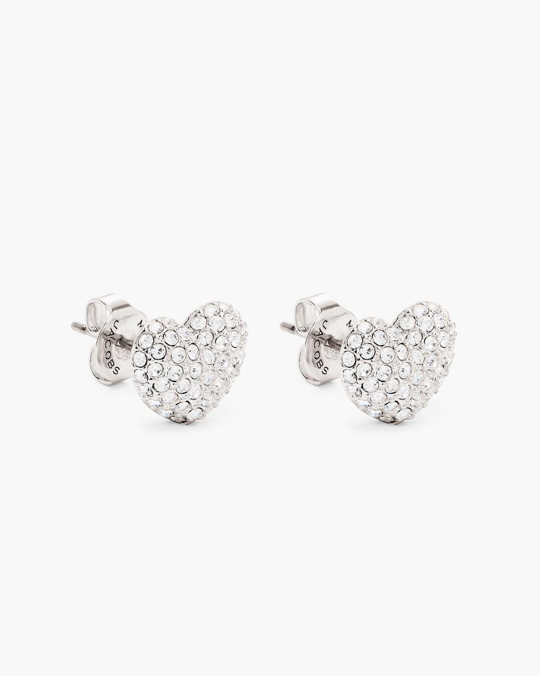 Marc Jacobs Value - The Heart Pave Earrings Silver/Crystal