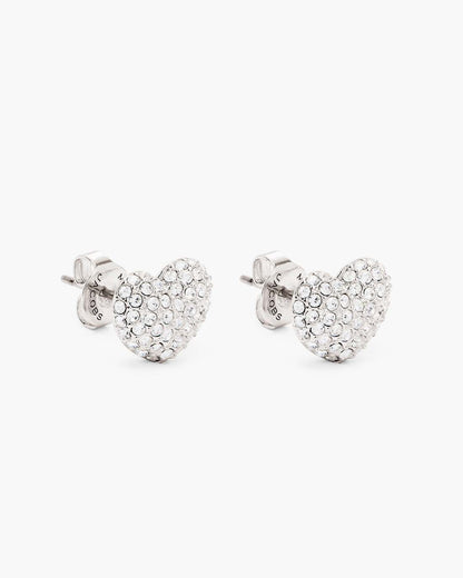 Marc Jacobs Value - The Heart Pave Earrings Silver/Crystal