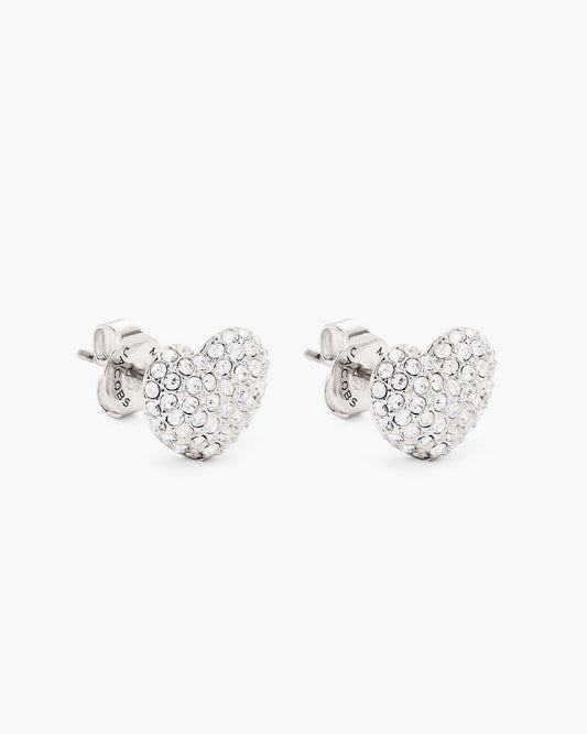 Marc Jacobs Value - The Heart Pave Earrings Silver/Crystal