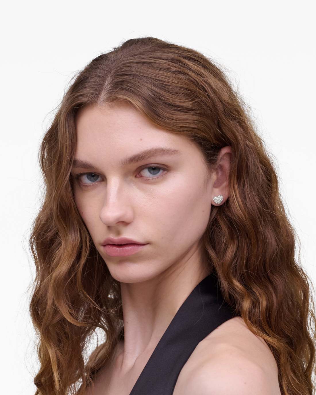 Marc Jacobs Value - The Heart Pave Earrings Silver/Crystal