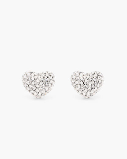 Marc Jacobs Value - The Heart Pave Earrings Silver/Crystal