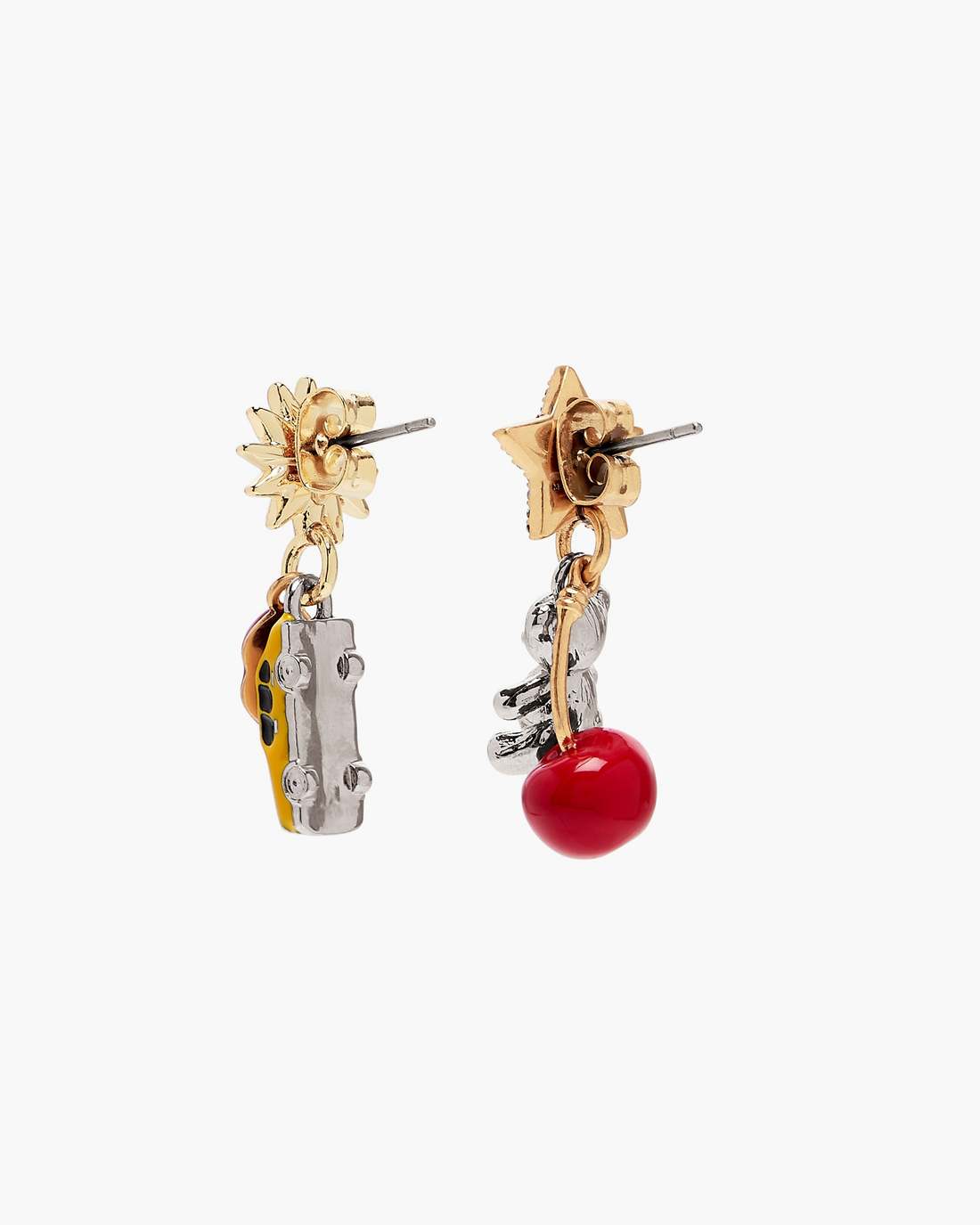 Marc Jacobs Hot Sale - The Trinket Charm Cluster Earrings Silver/Multi