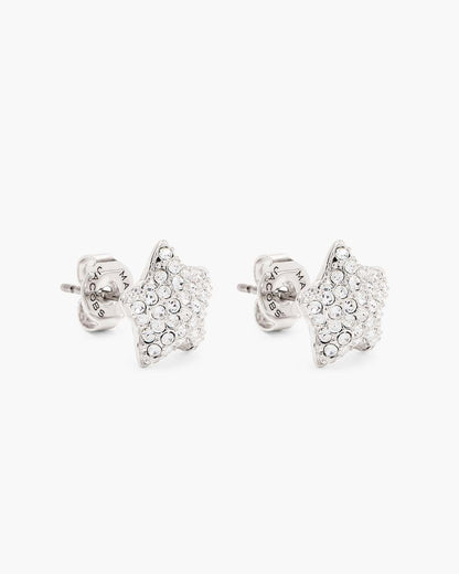 Marc Jacobs Signature - The Star Pave Stud Earrings Silver/Crystal