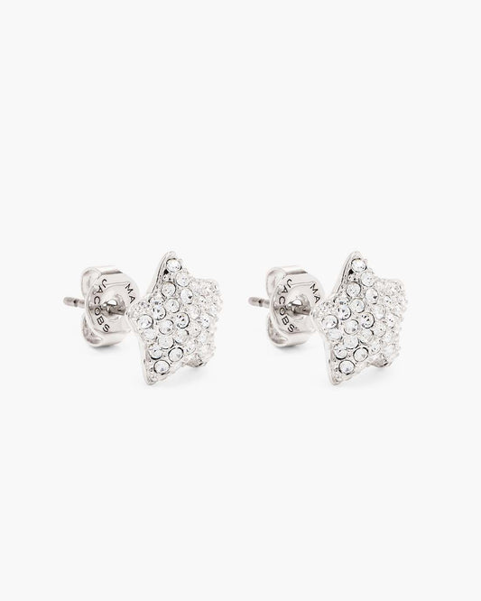 Marc Jacobs Signature - The Star Pave Stud Earrings Silver/Crystal