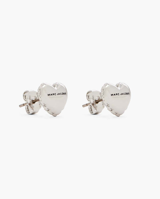 Marc Jacobs Trusted - The Heart Balloon Stud Earrings Light Antique Silver