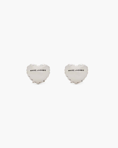 Marc Jacobs Trusted - The Heart Balloon Stud Earrings Light Antique Silver