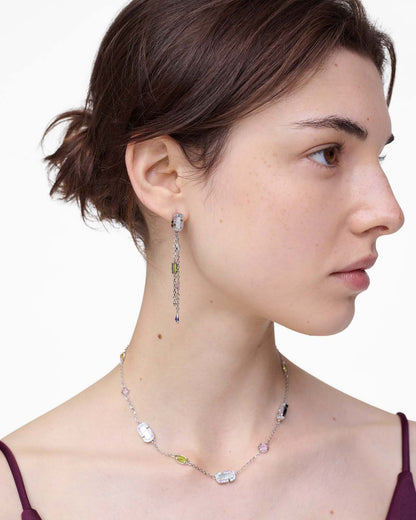 Marc Jacobs Essential - The J Marc Luxe Gem Linear Earrings Silver/Multi