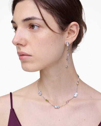 Marc Jacobs Essential - The J Marc Luxe Gem Linear Earrings Silver/Multi