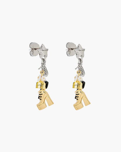 Marc Jacobs Discount - The Mini Icon Charm Earrings Gold/Silver