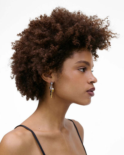 Marc Jacobs Discount - The Mini Icon Charm Earrings Gold/Silver