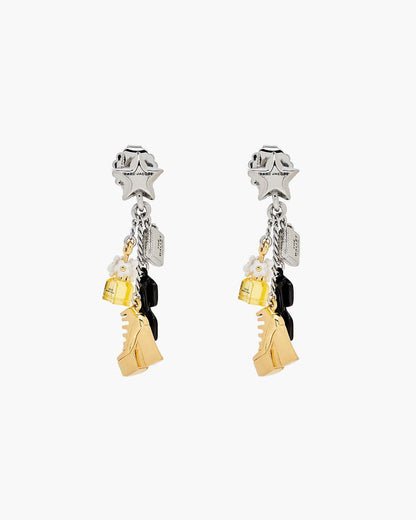 Marc Jacobs Discount - The Mini Icon Charm Earrings Gold/Silver
