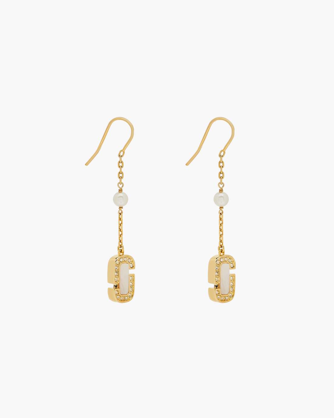 Marc Jacobs Signature - The J Marc Luxe Linear Earrings Gold/Crystal