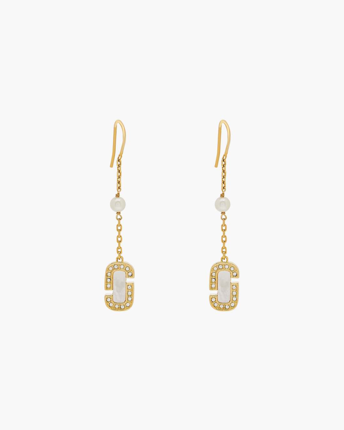 Marc Jacobs Signature - The J Marc Luxe Linear Earrings Gold/Crystal