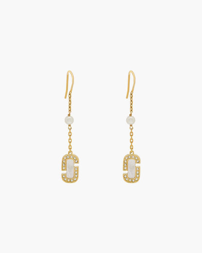 Marc Jacobs Signature - The J Marc Luxe Linear Earrings Gold/Crystal