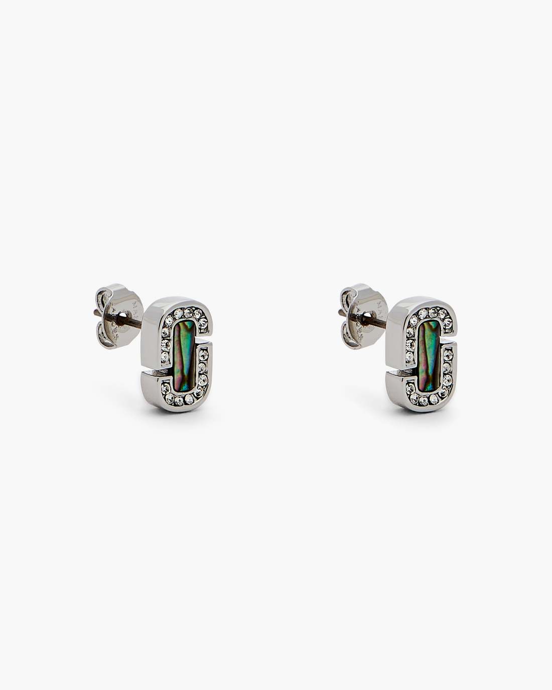 Marc Jacobs Premium - The J Marc Luxe Abalone Earrings Silver/Crystal