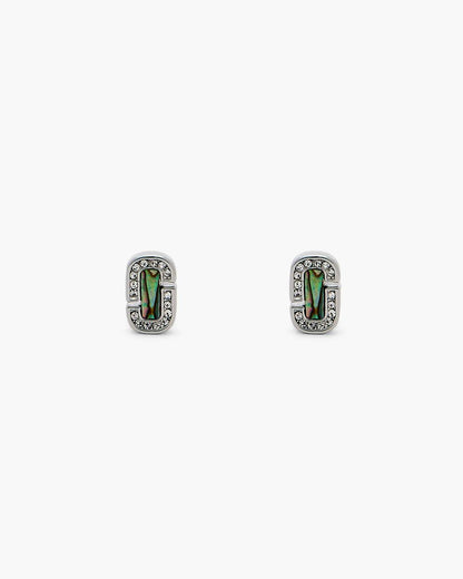 Marc Jacobs Premium - The J Marc Luxe Abalone Earrings Silver/Crystal