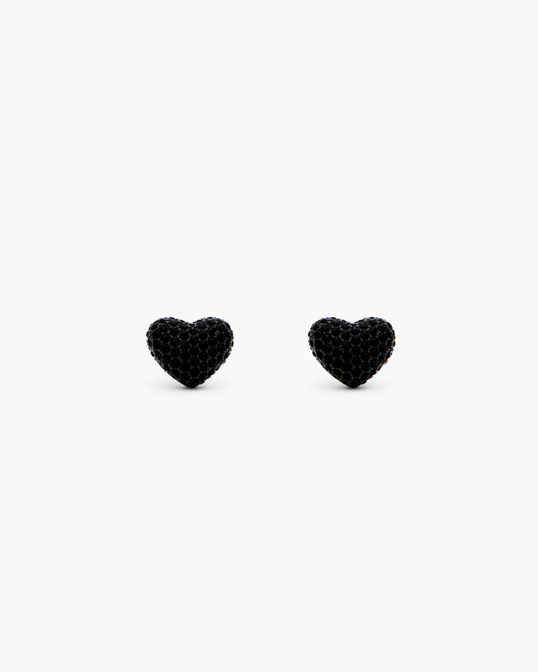 Marc Jacobs Classic - The Heart Balloon Pave Earrings Black/Black Crystal
