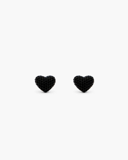 Marc Jacobs Classic - The Heart Balloon Pave Earrings Black/Black Crystal