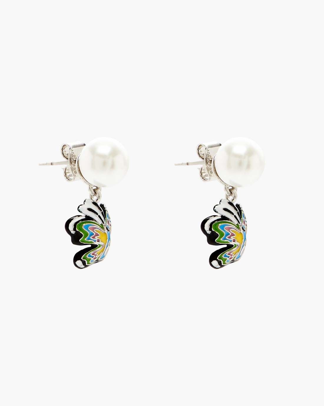 Marc Jacobs Top Pick - Hattie Stewart X Marc Jacobs Butterfly Pearl Earrings Silver/Multi