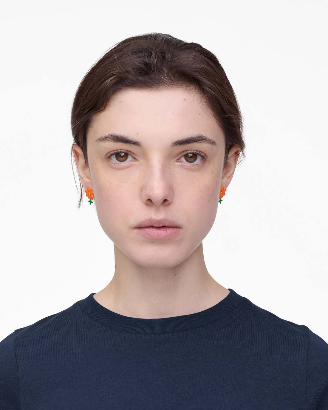 Marc Jacobs Best Price - David Shrigley X Marc Jacobs Joy Flower Stud Earrings Silver/Orange