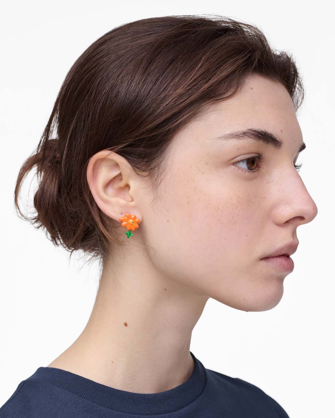 Marc Jacobs Best Price - David Shrigley X Marc Jacobs Joy Flower Stud Earrings Silver/Orange