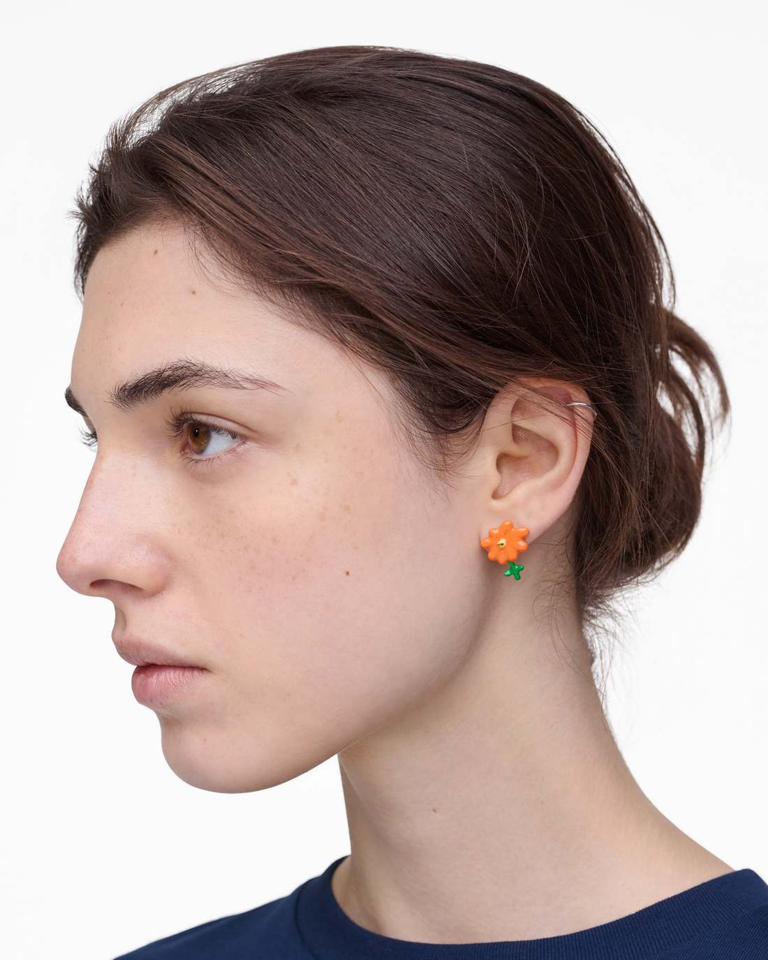 Marc Jacobs Best Price - David Shrigley X Marc Jacobs Joy Flower Stud Earrings Silver/Orange